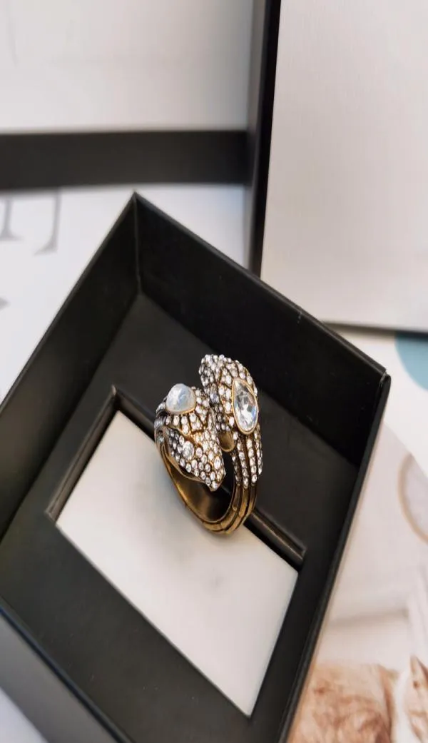 Tasarımcı Yılan Yüzük Paslanmaz Çelik Gül Altın Çift Bant Yüzük Moda Gümüş 18K Altın Yüzük Kadınlar Erkek Mücevherleri5965166