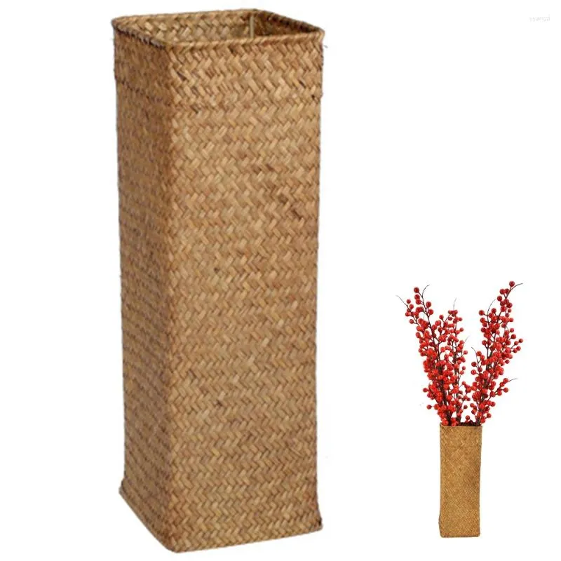 Vases Flowers Vase Small Tulip Tall Decor Rattan Seaweed Bottle For Tulips Pots