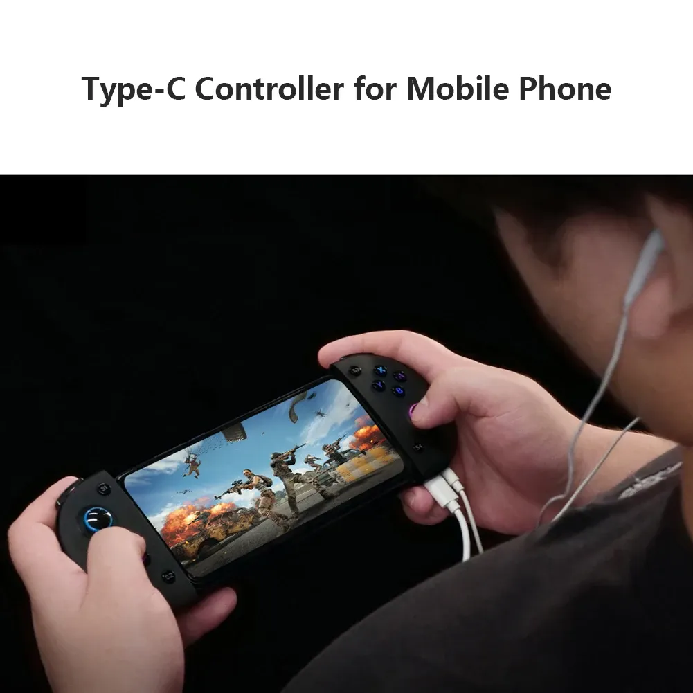 GamePads Type C Wireless Phone Game Controller Uitbreidbare joystick Dust proof draagbare draagbare Decor voor Android -iPhone