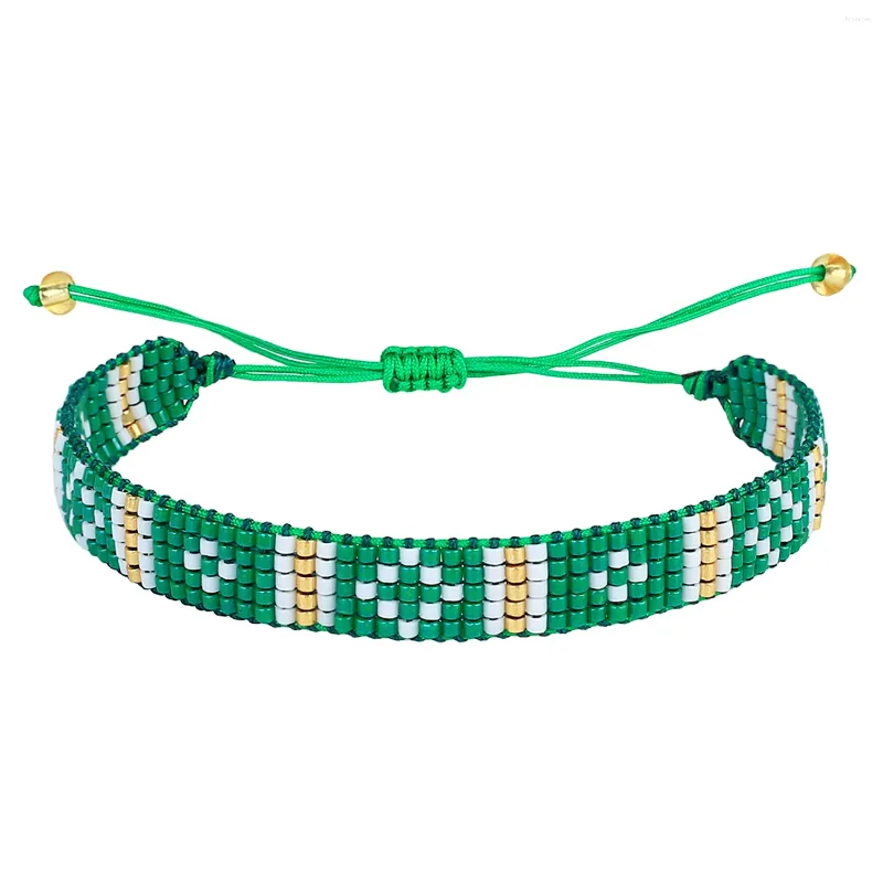 Bracelets de charme Kelitch Femmes Couleur Verte Miyuki Bracelet de perles Bracelet d'amitié Mode Bijoux faits à la main Couple Chaîne Cadeaux