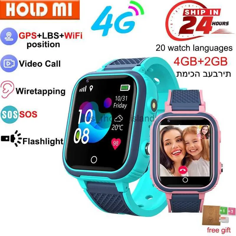 Zegarek dla dzieci LT21 4G Smart Watch Kids GPS WiFi Call Video SOS IP67 Wodoodporne dziecko Smartwatch Monitor Monitor Lokalizacja Telefon
