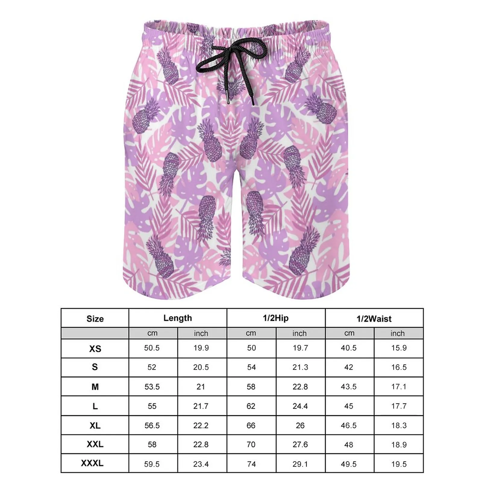 Custom men's beach pants with pocket breathable and comfortable not easy to pilling drawstring lined with mesh cloth loose casual peach leather 170g Lavender