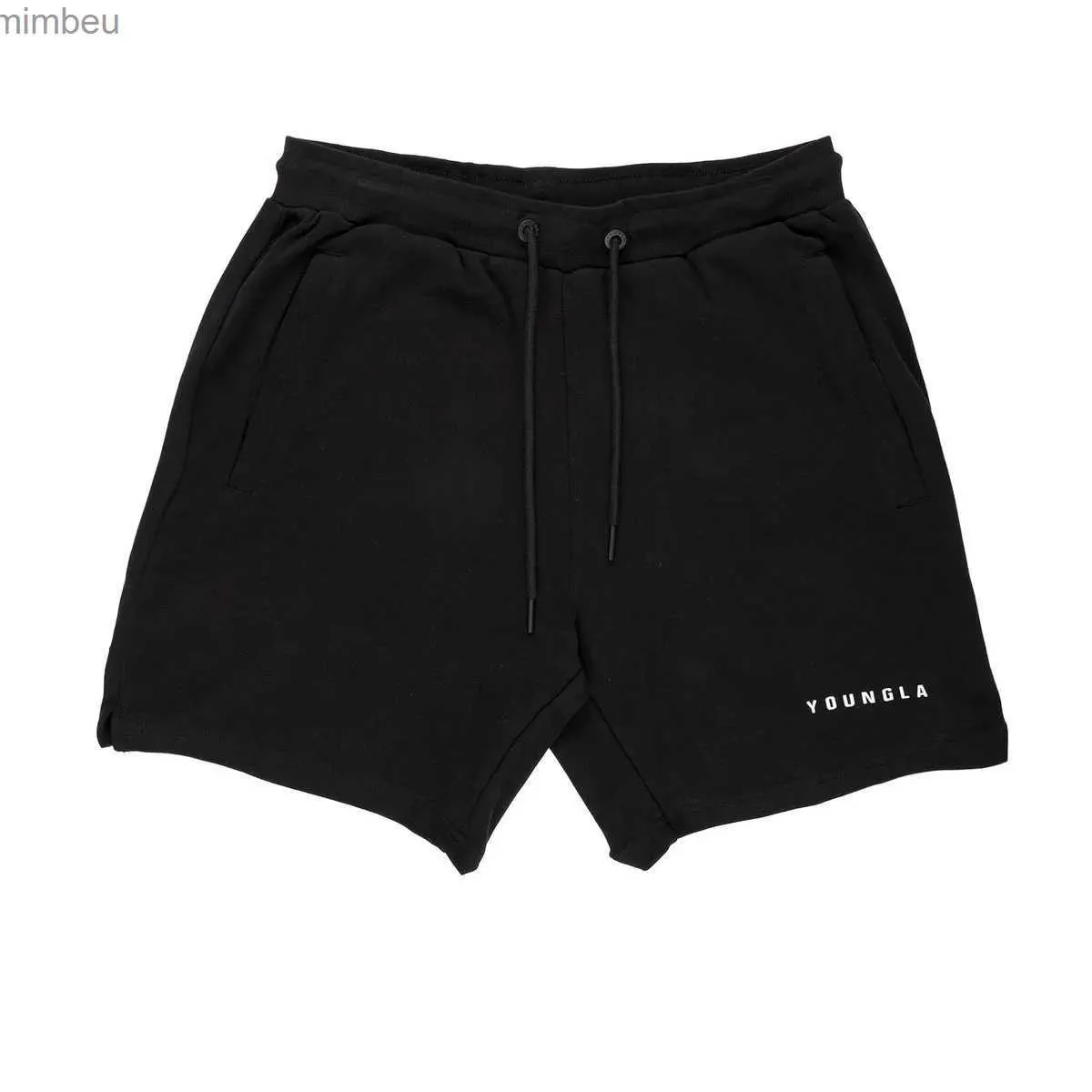 Shorts masculinos 2021men casual algodão shorts correndo esportes verão carta impressão masculino elástico streetwear desportivo calças curtas 240226