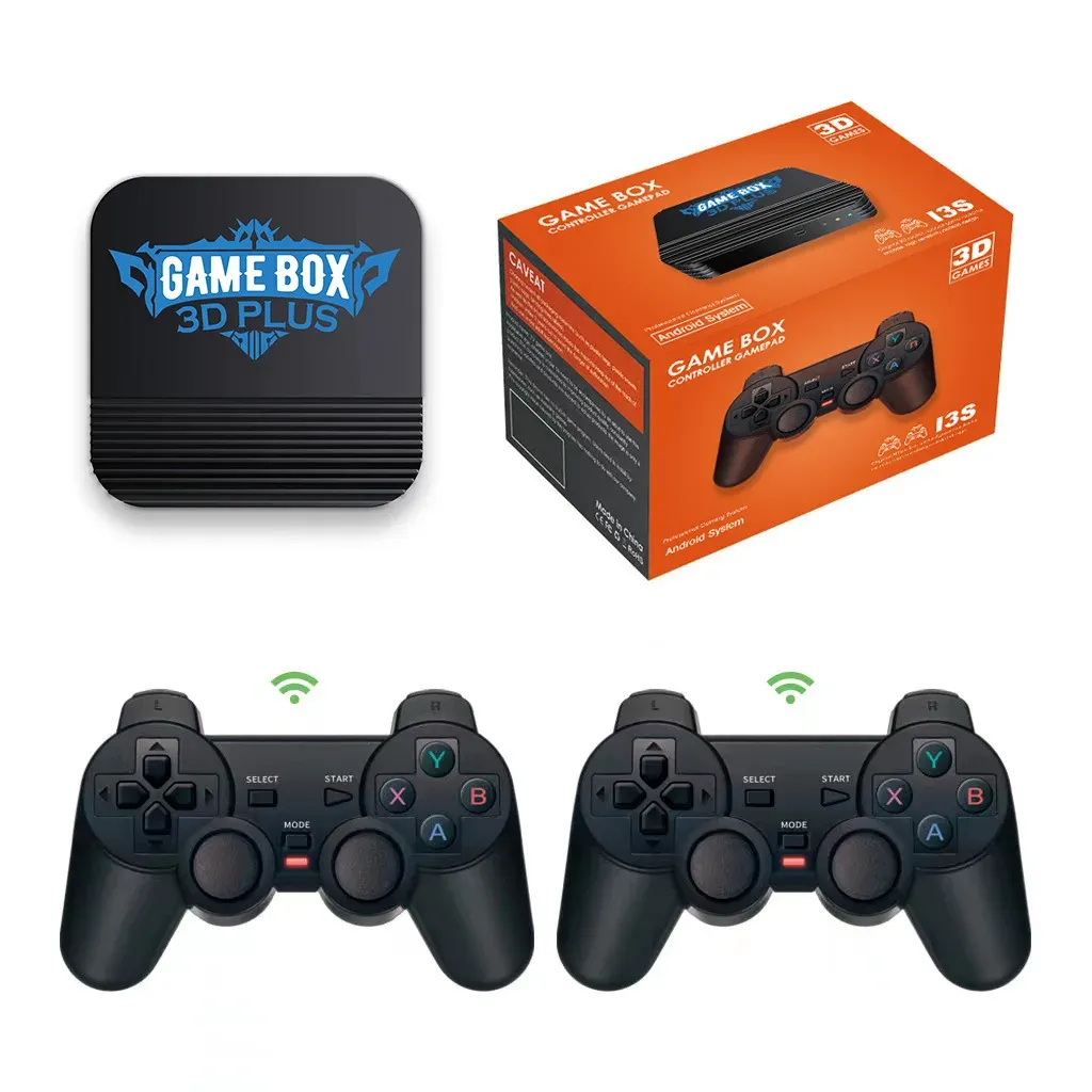 Consolas Videojuegos I3S Game Box Console 4K 32 Emulador 30000+ Juegos Dual 2.4G Reproductor inalámbrico Soporte para juegos 3D PARA PSP N64 ARCADE