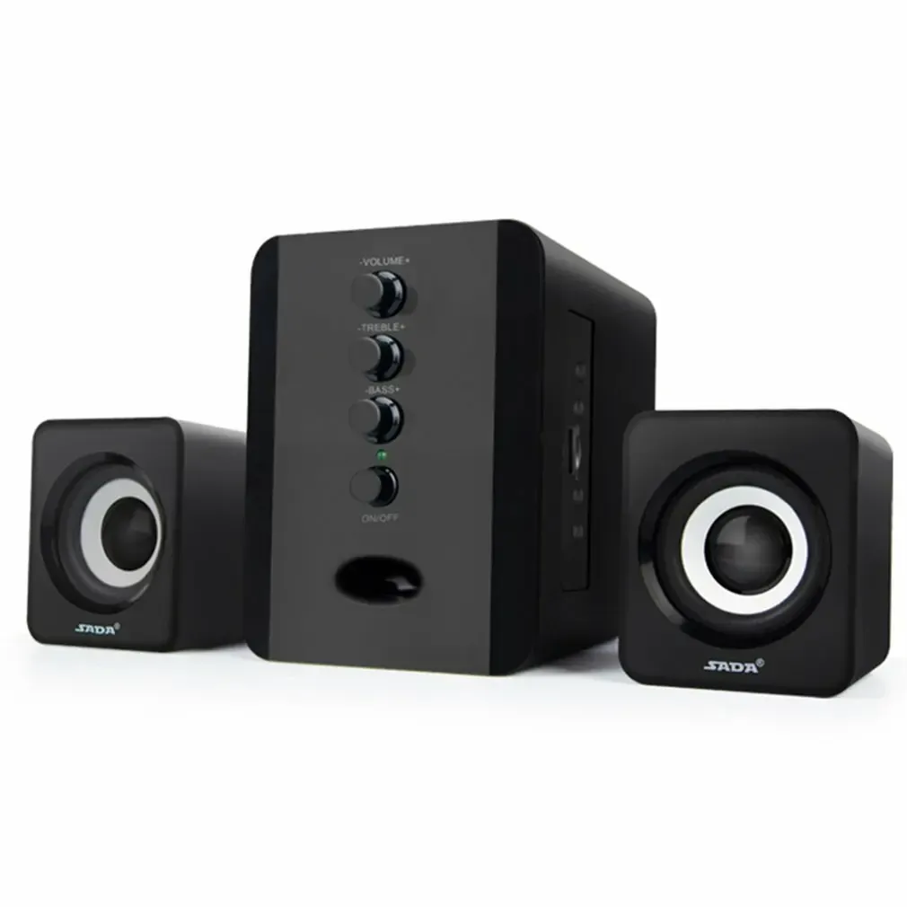 Haut-parleurs Bluetooth sans fil 2.1 3 canaux combinaison de basse Compurtur haut-parleur Subwoofer 3,5 mm Jack Music Loud Support FM TF USB