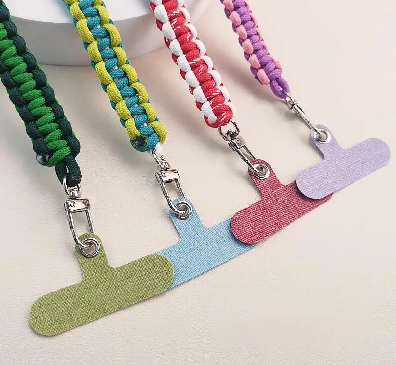 Multicolor Universal Mobile Phone Lanyard Card Gasket Adjustable Replacement Necklace Clip Snap Cord Strap Crossbody Lanyard