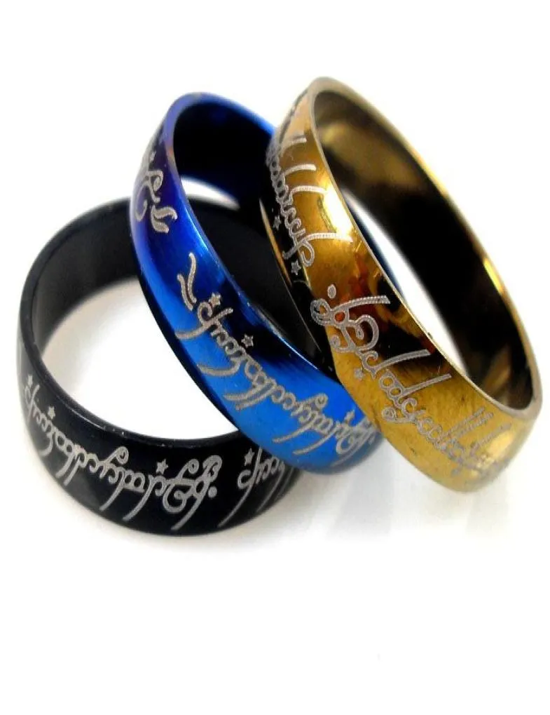 50pcs Stainless Steel LORD OF THE RINGS 6mm Width selling Whole Fashion Jewelry Lots SHIPPINHG7540167