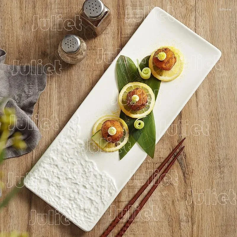 Platten Nordischen Stil Keramik Einfarbig Geschirr Sushi Steak Pasta Gerichte Haushalt Restaurant Rechteck Teller