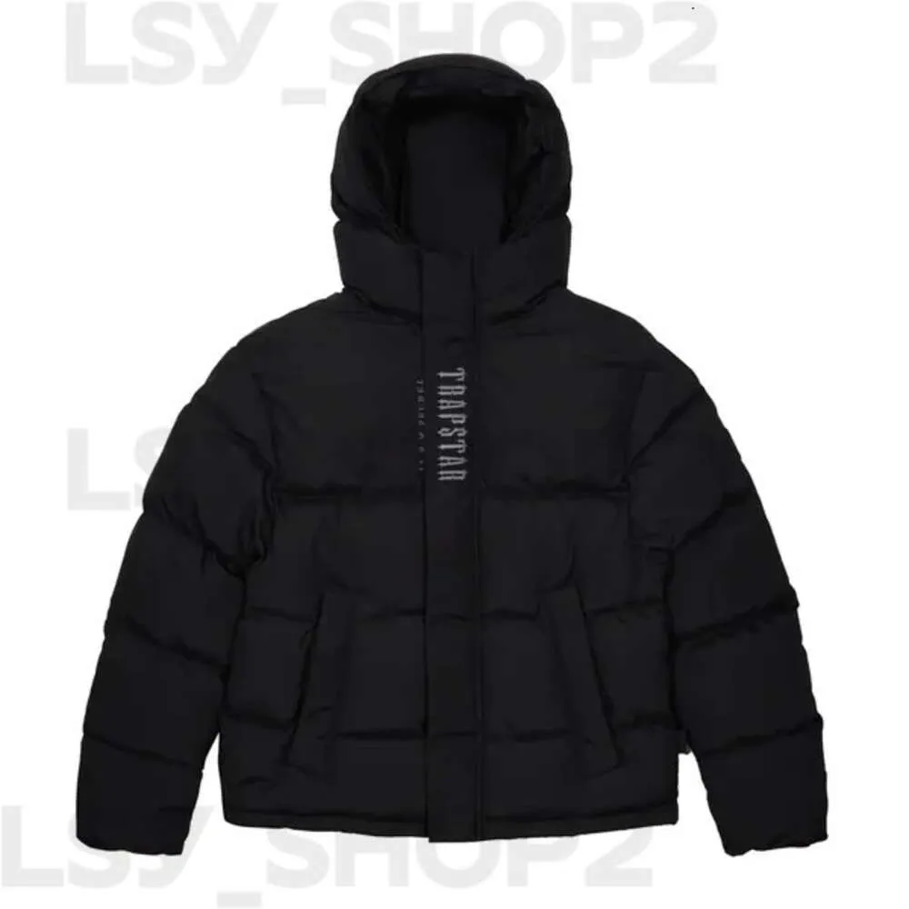 Trapstar London Decoded Hooded Puffer 2.0 Gradient Black Jacket Men Embroidered Thermal Hoodie Winter Coat Tops 812 738