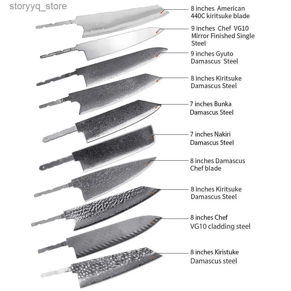 Noża kuchenne bursztynowe nożem Wysokiej jakości narzędzia kuchenne Ostrze japońskie damascus stal bardzo dobra cena globalna wysyłka Q240226
