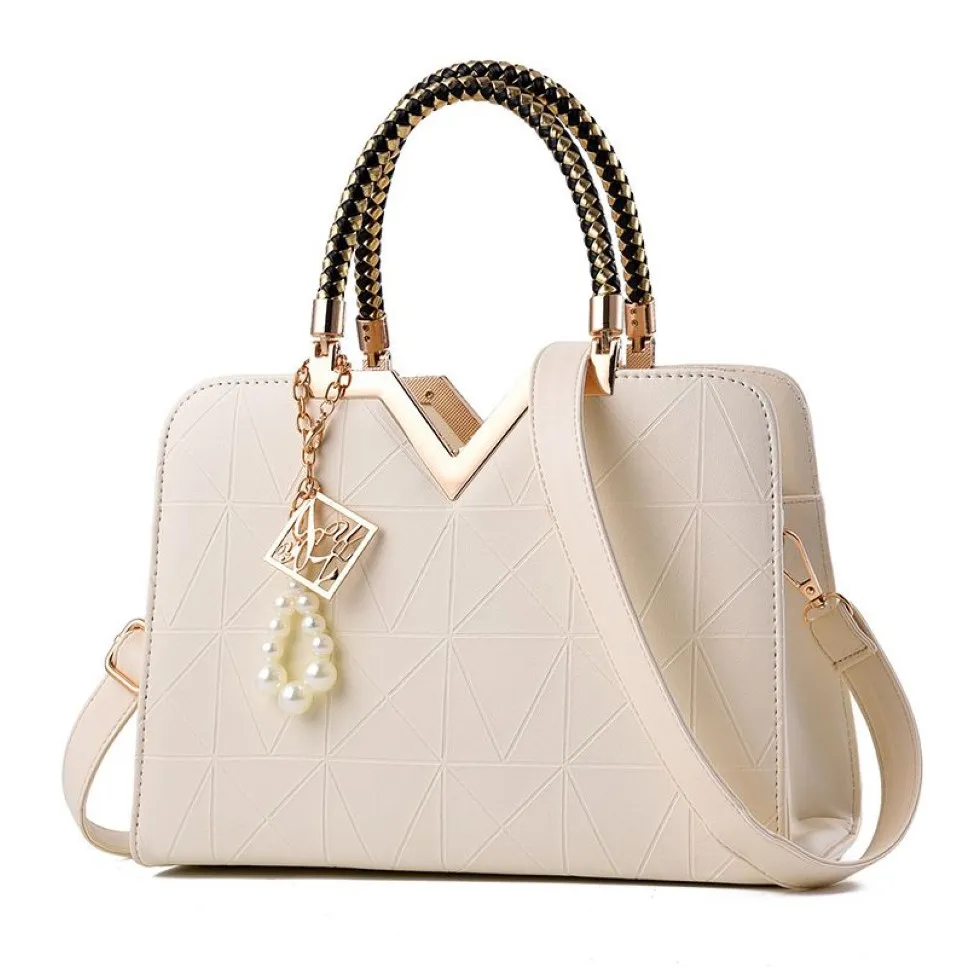 HBP -Tasche Handtaschen Frauen Taschen Taschen große Kapazität PU Leder Umhängetasche Bolsos Mujer Weiße Farbe155x