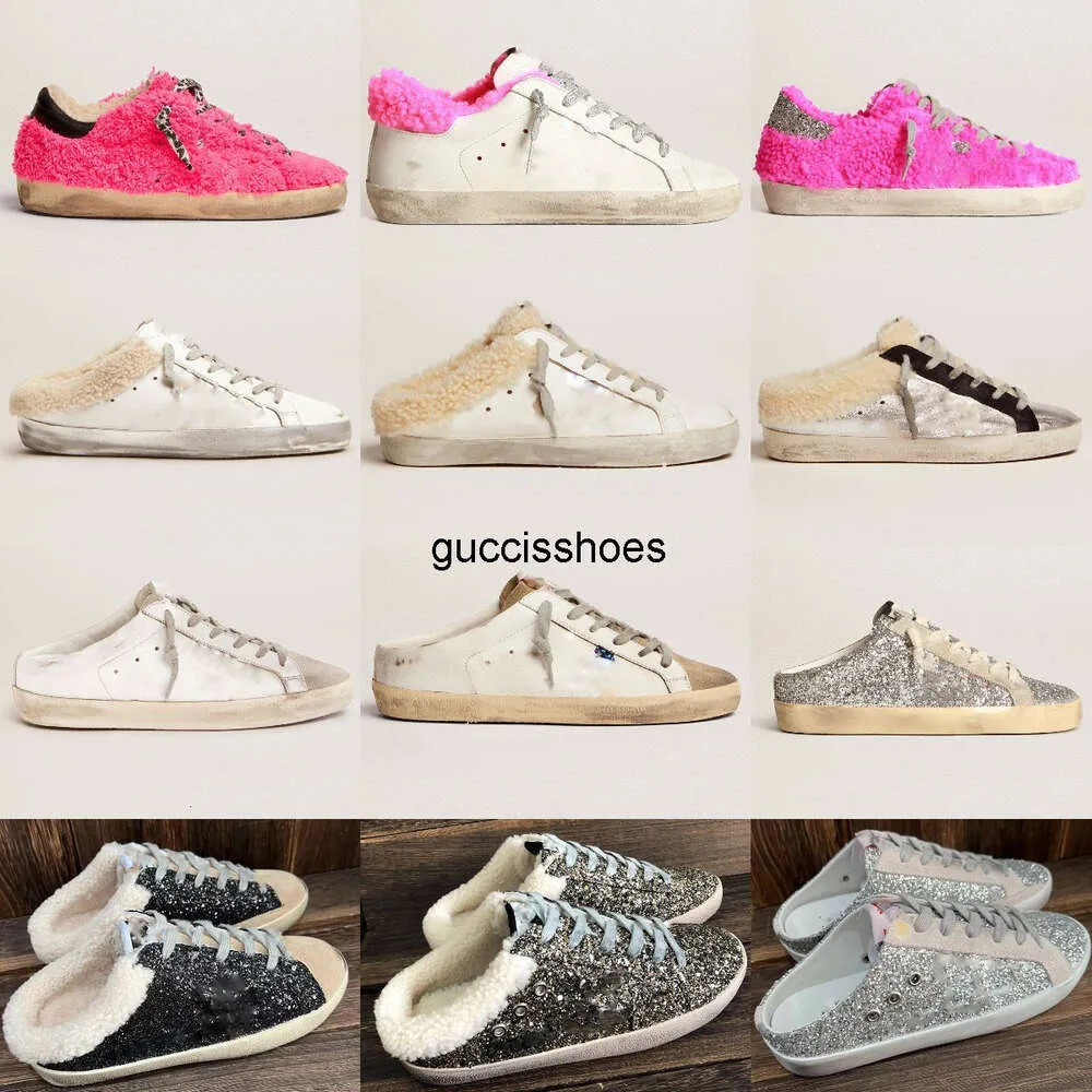 Goldenss Gooose Designer Brand Golden Sneaker Women Spuer-Star Sabot Casual Shoes Sequin Classic White Do-Old Dirty Superstar Plush Winter Shoes
