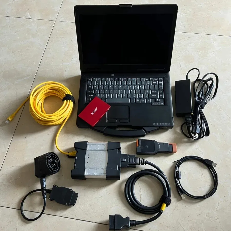 Para bmw herramienta de programación de diagnóstico de coche icom next wifi laptop cf53 i5 8g ssd 960gb cables conjunto completo listo para usar