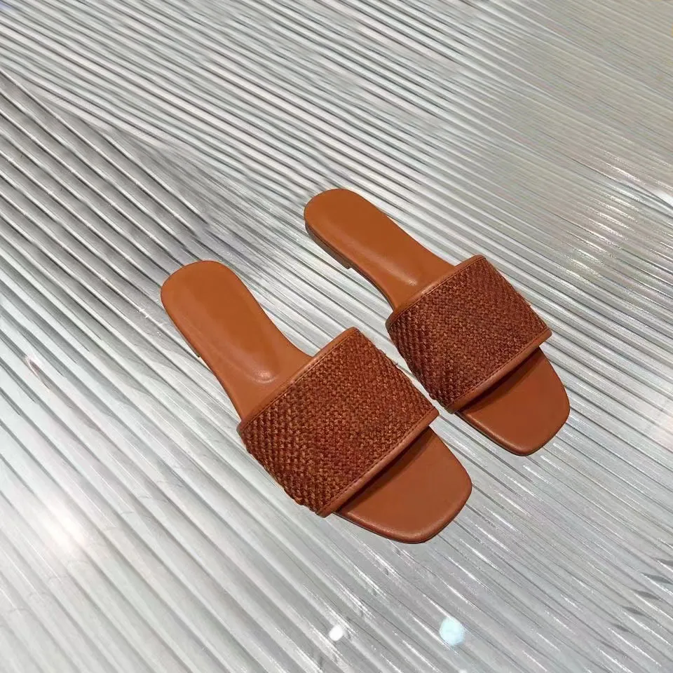 sandales de créateurs pour femmes célèbres diapositives sandale femmes diapositives plates pantoufles curseurs chaussures bas tongs décontracté plage sandale en cuir de qualité supérieure