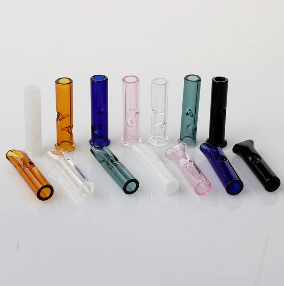 DHL 6mm 8mm Plat Rond Bouche Verre Filtre Conseils Pour Tabac RAW Papiers À Rouler Cypress Hill Cigarette Verre Fumer Sentir Goutte À Goutte Ti7726469