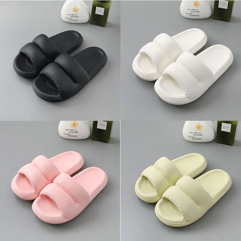 Phantom Black Slippers Sandalen Slide Sandaal Slipper zomer Home zachte zolen Dikke roze hakken Platte hak Slippers GAI Dames Gestreept