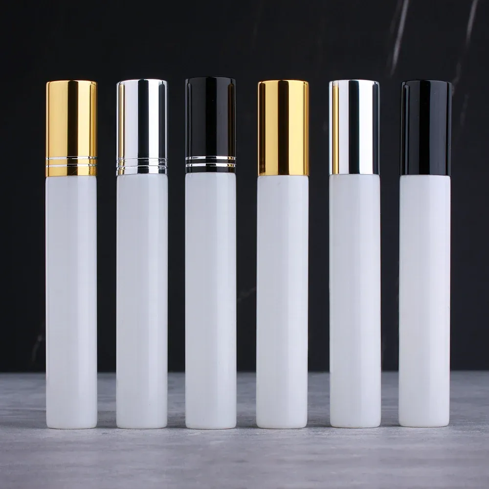 Garrafa 15 ml brilhante perfume branco spray fino de vidro de vidro garrafa spray atomizador de amostra vazia frascos de frascos reabastecidos
