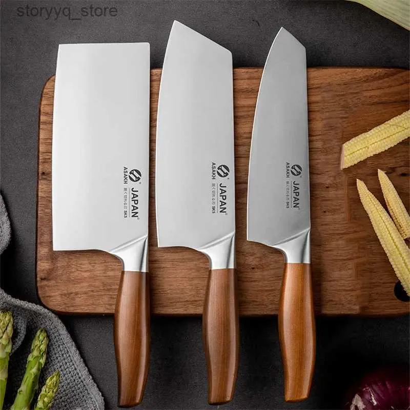 Кухонные ножи Профессиональные японские кухонные ножи для шеф-повара Набор ножей для нарезки мяса, рыбы, овощей, нож из нержавеющей стали, нож для мясника с коробкой Q240226