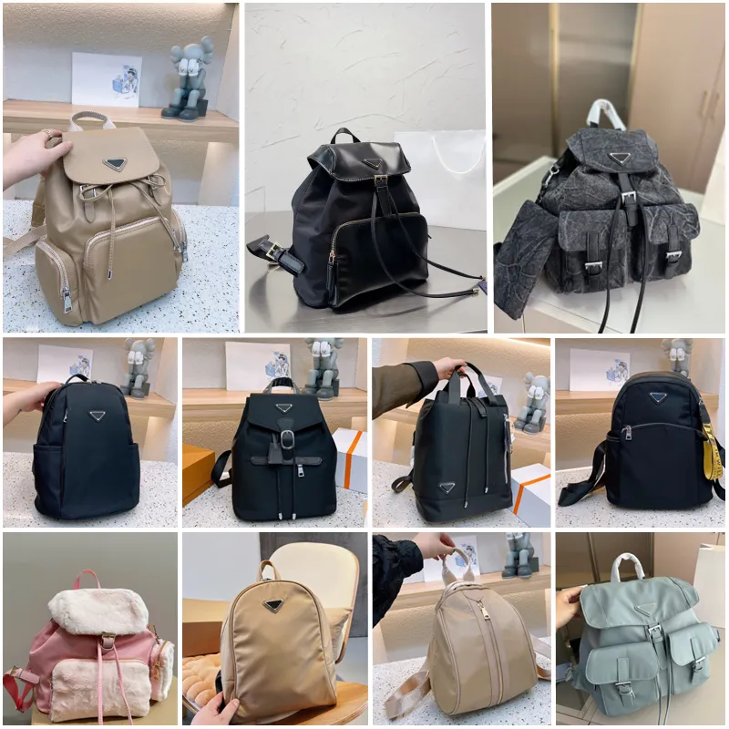 Sıcak tasarımcı sırt çantası erkek ve kadınlar seyahat sırt çantası şık sırt çantası klasik toka fermuar açık ve yakın naylon tuval sırt çantası lüks okul çantası