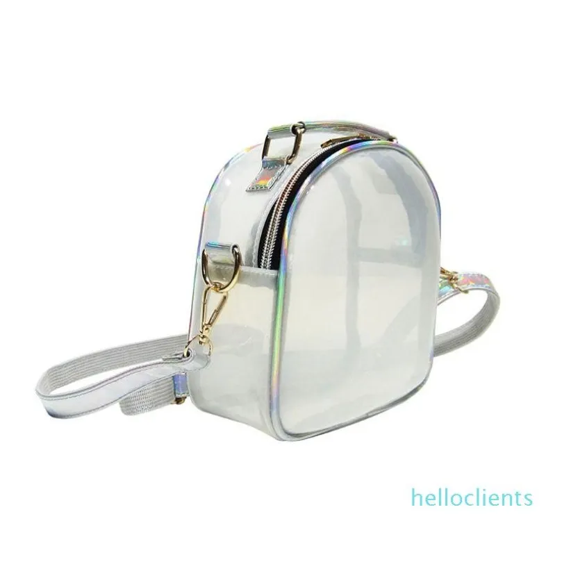 Shoulder Bags Women Girls Crossbody Clear Purse Handbag Jelly Candy Color Oval Shaped Mini Transparent Phone2287