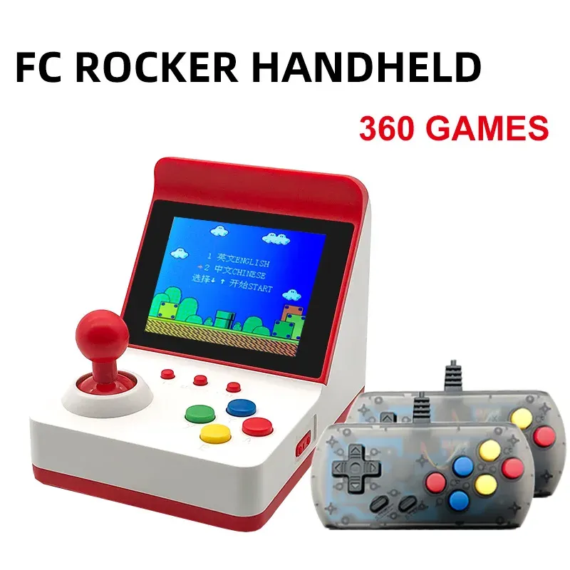 Spelare Retro Arcade Mini FC 360 Games Handhållen spelkonsol Portabel retro Videospel Spelar Box Machine Children Gifts