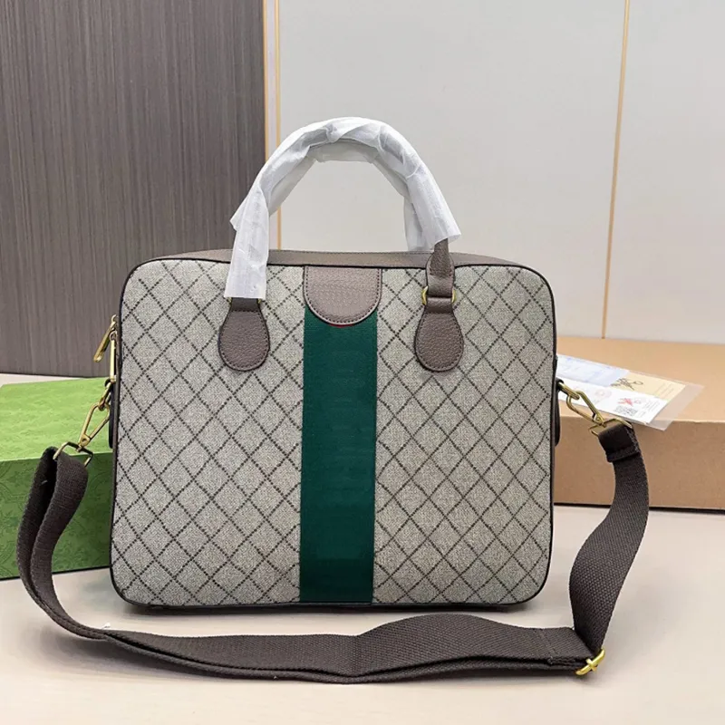 Gucci Laptop Bag Designer Gucci Briefcase Men Classic Striped