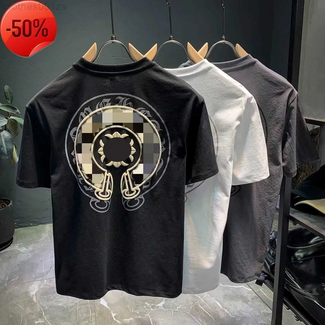 Summer Crosses T-shirts Hommes T-shirt Hommes Femmes avec Chrome Thirts Lâche Coeur Ch Imprimer Manches Courtes Casual Chromees Homme Tee Vêtements TGSC