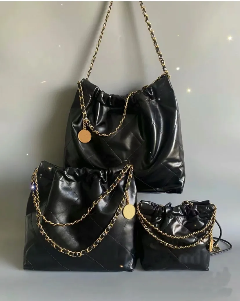 10A Designer Bag Channel Mini Bucket Bags Handväska skräpväskor lammskinn läder totes hobo kvinnor crossbody axel kedja diamant pläd handväskor handväska plånbok