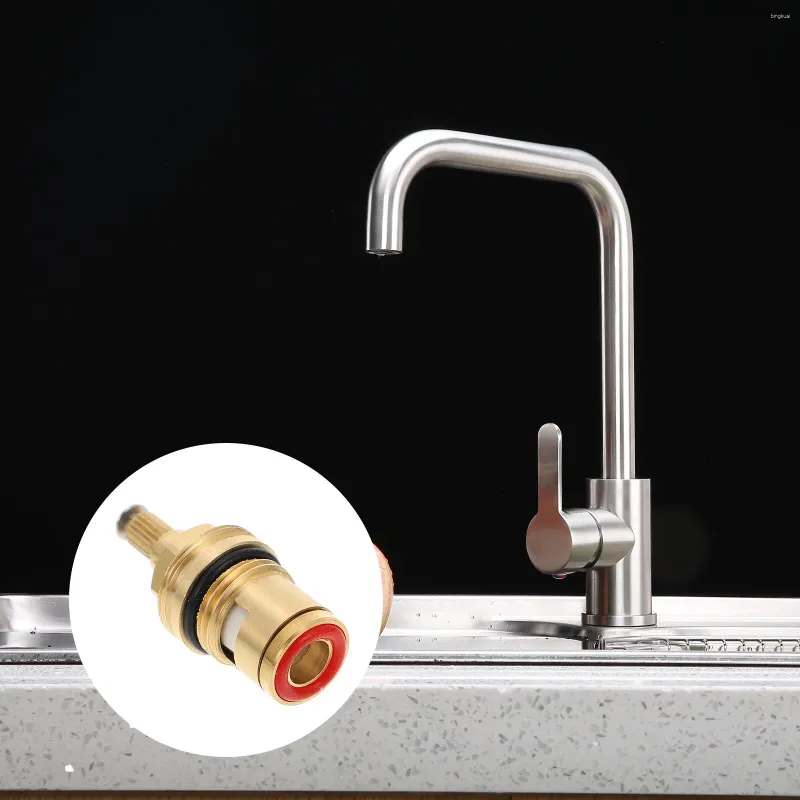 Kitchen Faucets Valves Replacement Brass Disc & Cold 2PCSMetal Washers Outdoor Water - Ceramic Cisc Cartridge