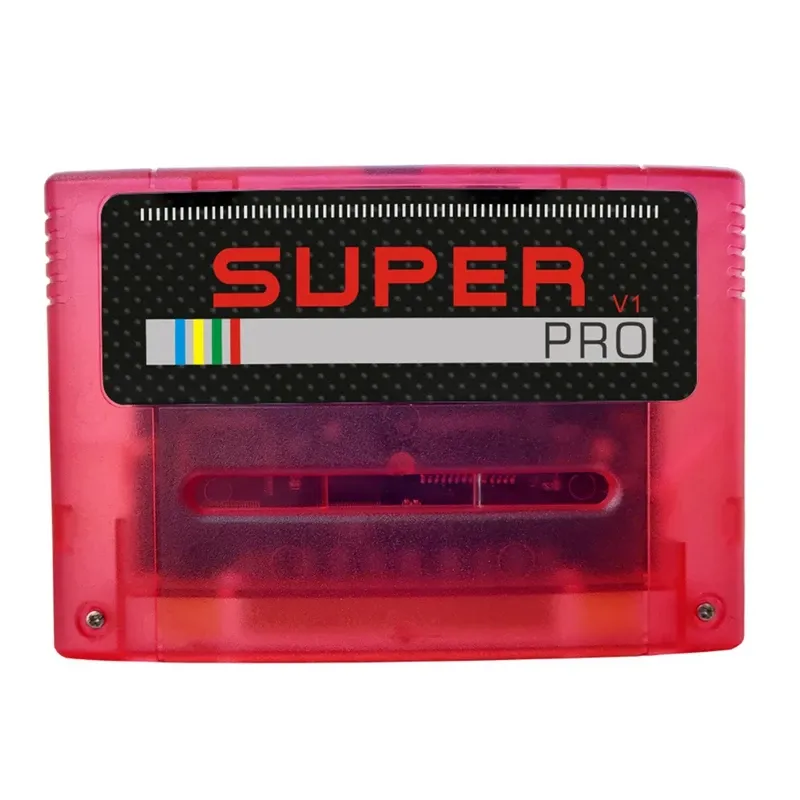 Spelare Remix Game Box Rev1.0 1000 i 1 Game Cartridge Lämplig för SNES Classic Game Console Super EverDrive -serien, Red