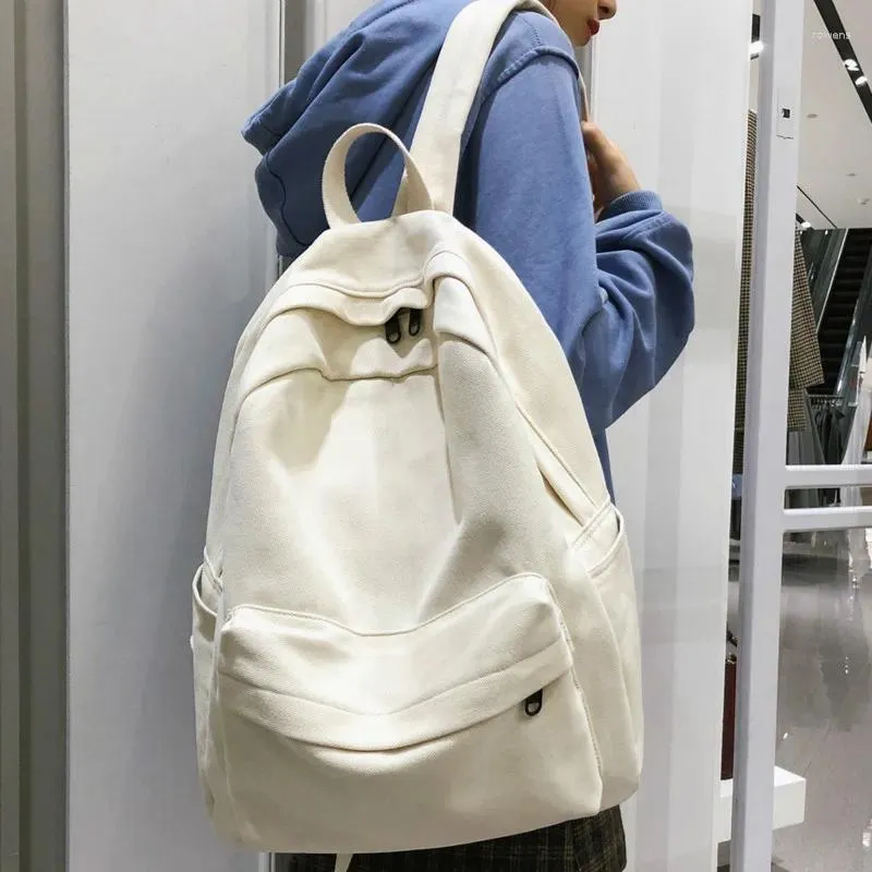 Sacos escolares estudante mulheres mochila feminina kawaii vintage para adolescentes bonito branco mochilas moda senhoras saco de livro de luxo