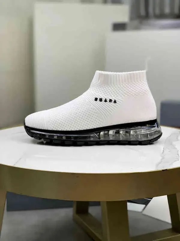 2024 New Fashion Summer New Family Thom Soled Air Cushion Sock Shoes 캐주얼 플라잉 직물 통기성 플랫 신발