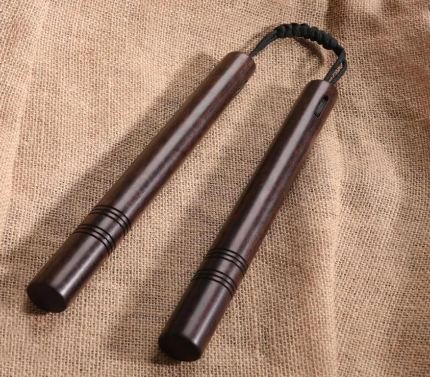 Nunchucks en bois massif Blackwood, accessoires, corde de Performance de Combat réelle, Nunchaku, bâton à deux sections 6985856