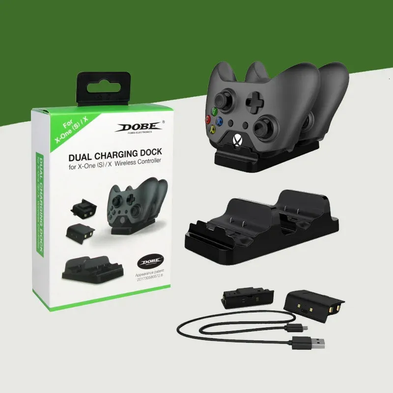 Batería de controlador de juego con base de carga doble para Xbox One, batería recargable para cargador XBOX ONE, 2 uds., 240221