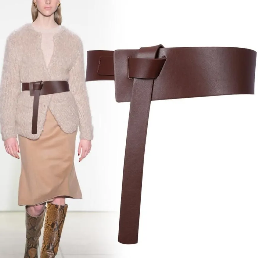 Cintos de cintura larga para mulheres nova moda cintos para mulheres vintage couro genuíno designer mulher vestido cummerbunds244i