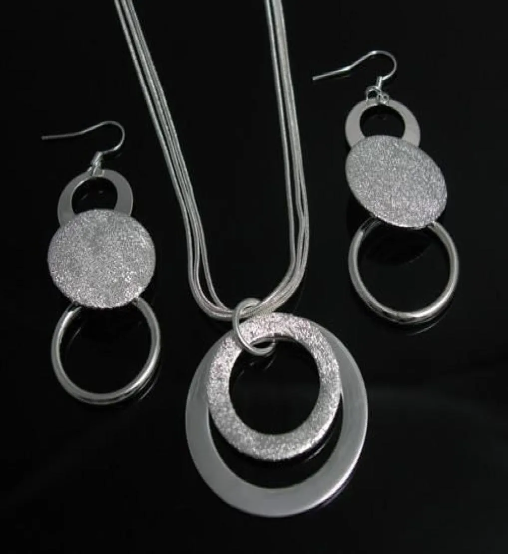 Ensemble collier et boucles d'oreilles en argent Sterling 925, cadeau de noël le plus bas, à la mode, S735150022