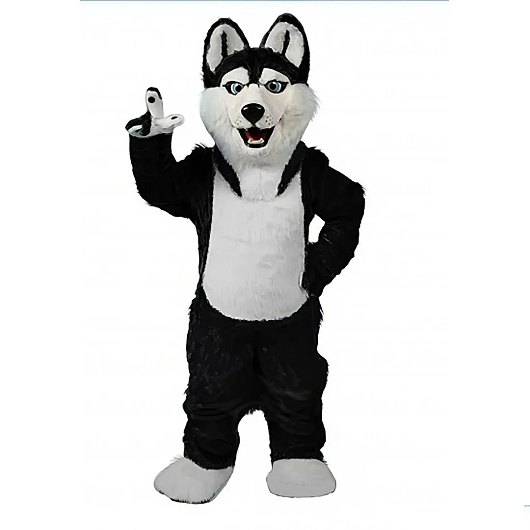 Costumes de mascotte Halloween Howie Husky Black Wolf Dog Personnage de dessin animé Adt Femmes Hommes Robe Carnaval Unisexe Adts Drop Livraison Appare Dhrpx