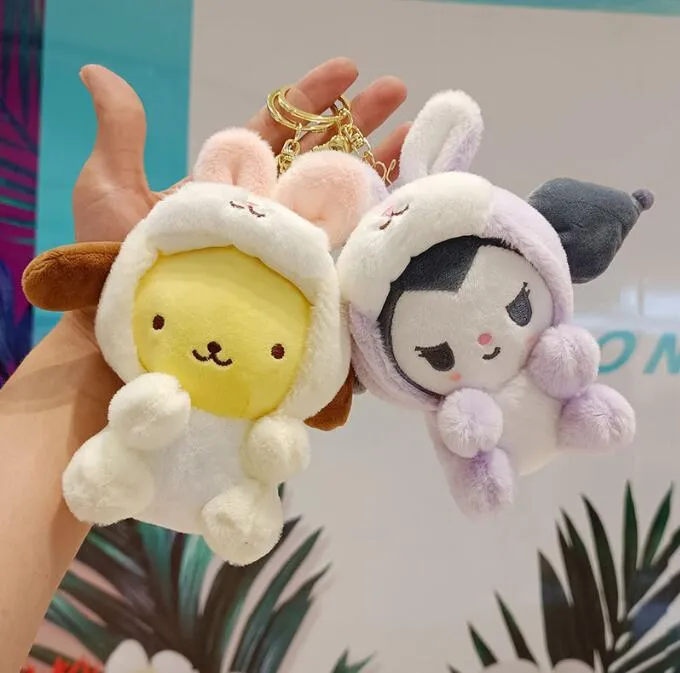 Mignon peluche bébé lapin Crossdressing poupée Kuromi pendentif Jade Gui chien poupée en peluche jouet