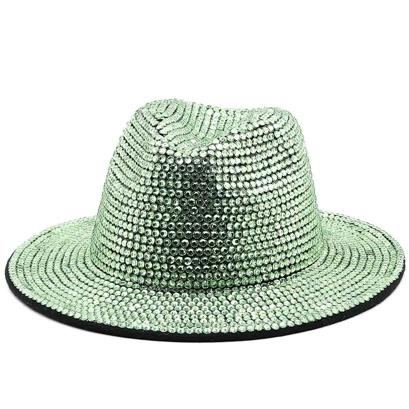 Chapeau de seau de diamant de luxe femme homme strass Fedora chapeaux pour femmes hommes chapeau de soleil chapeaux de soleil fille fête nuit Performance casquette Bling pêcheur casquettes