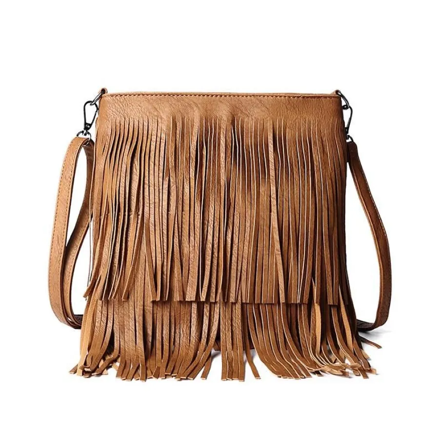 الأكياس المسائية الأزياء الأزياء FAMALE CROSSBODY CLASSION WOMONTTHERTSTHED CATTERATE مع TASSELS MESSENGER216I