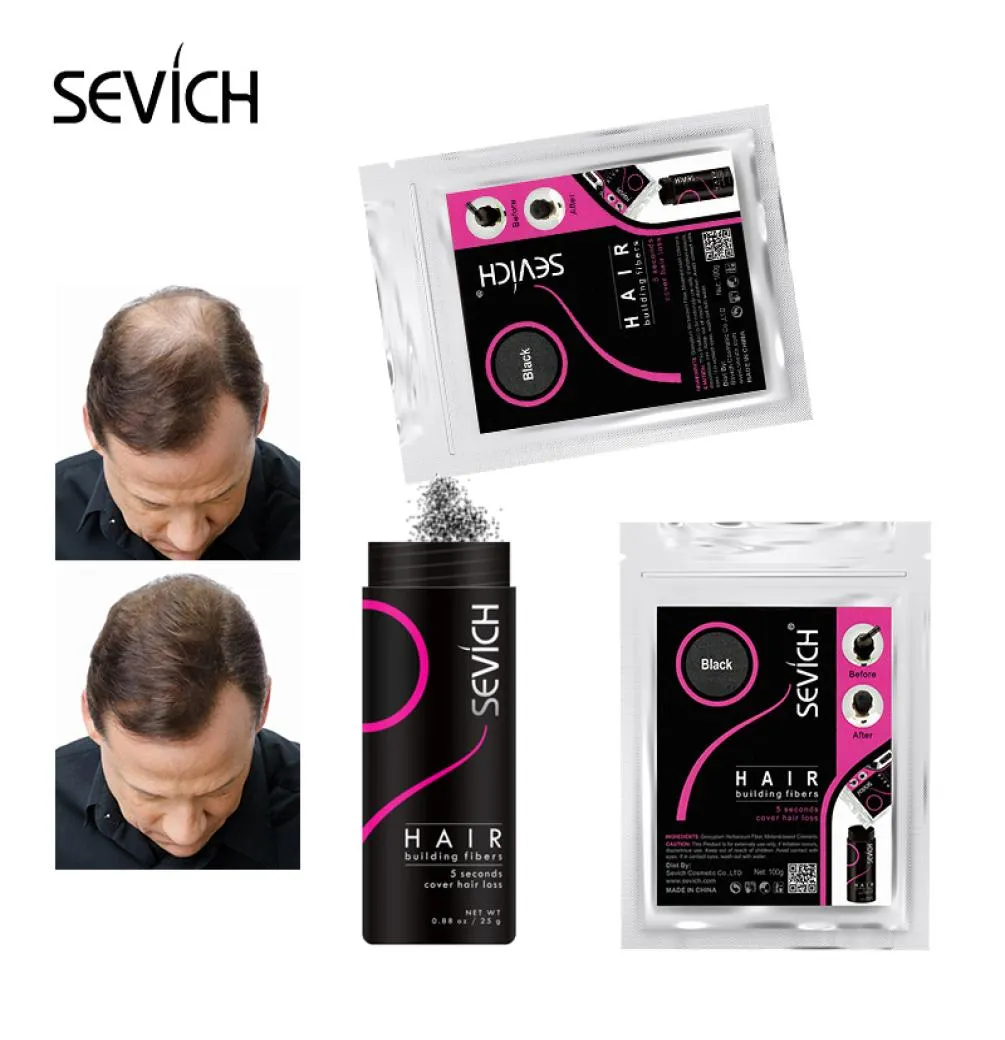 Sevich Selling 10 Color Hair Fibers Keratin Styling Powder Fiber Refill 50g Hair Care Product Replacement Baged Support wholes7981568