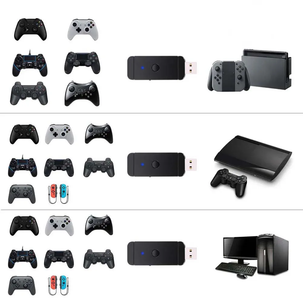 PS4用アダプターXbox One Wired Wireless Controller Adapter for Nintendo Switch PS3 PC