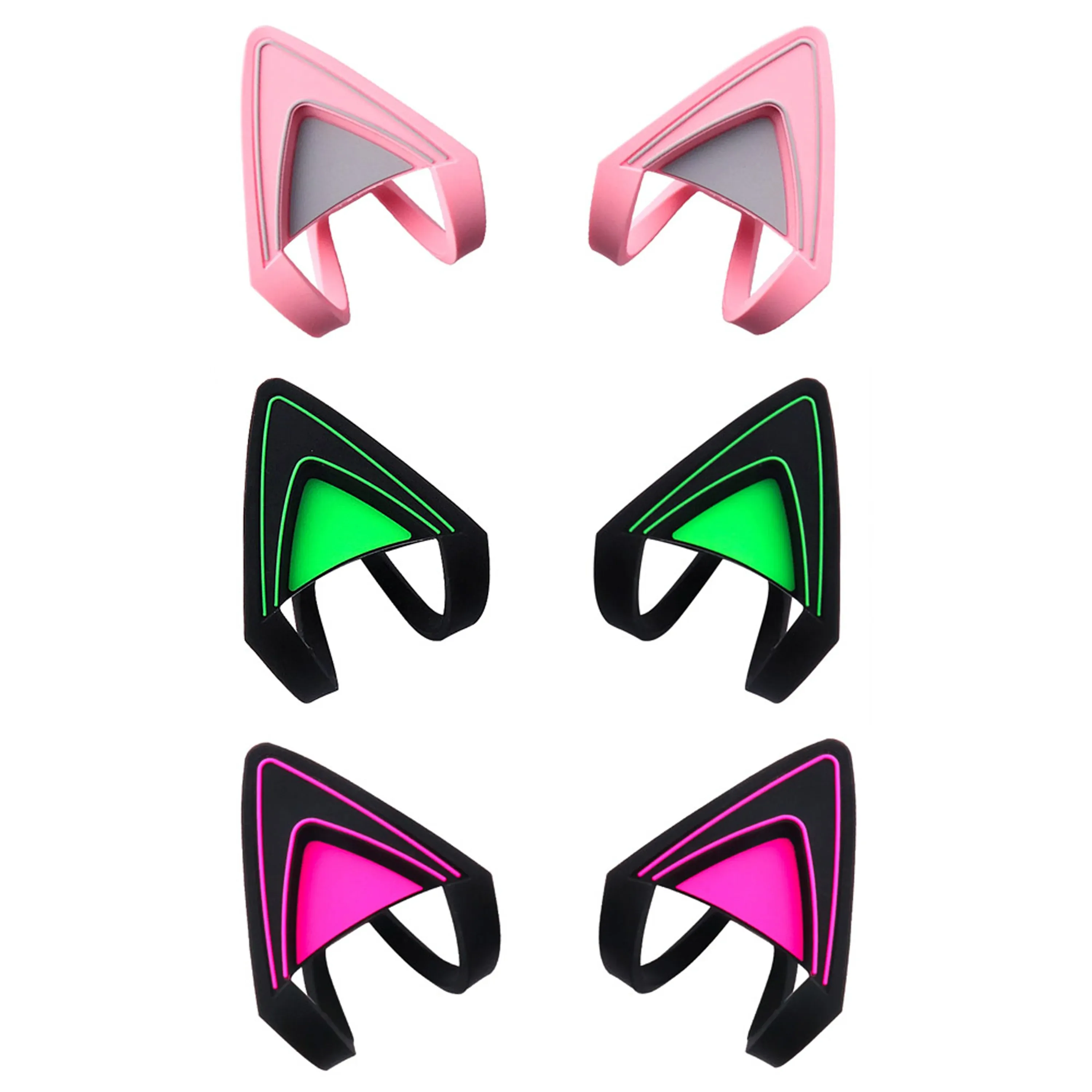 Accessoires 1 paar Kitty Cat Ears 3 kleuren voor Razer Kraken V2 Special / Kraken 2019 / Kraken TE / 7.1 V2 Hoofdtelefoon Hoofdtelefoon Klant DIY