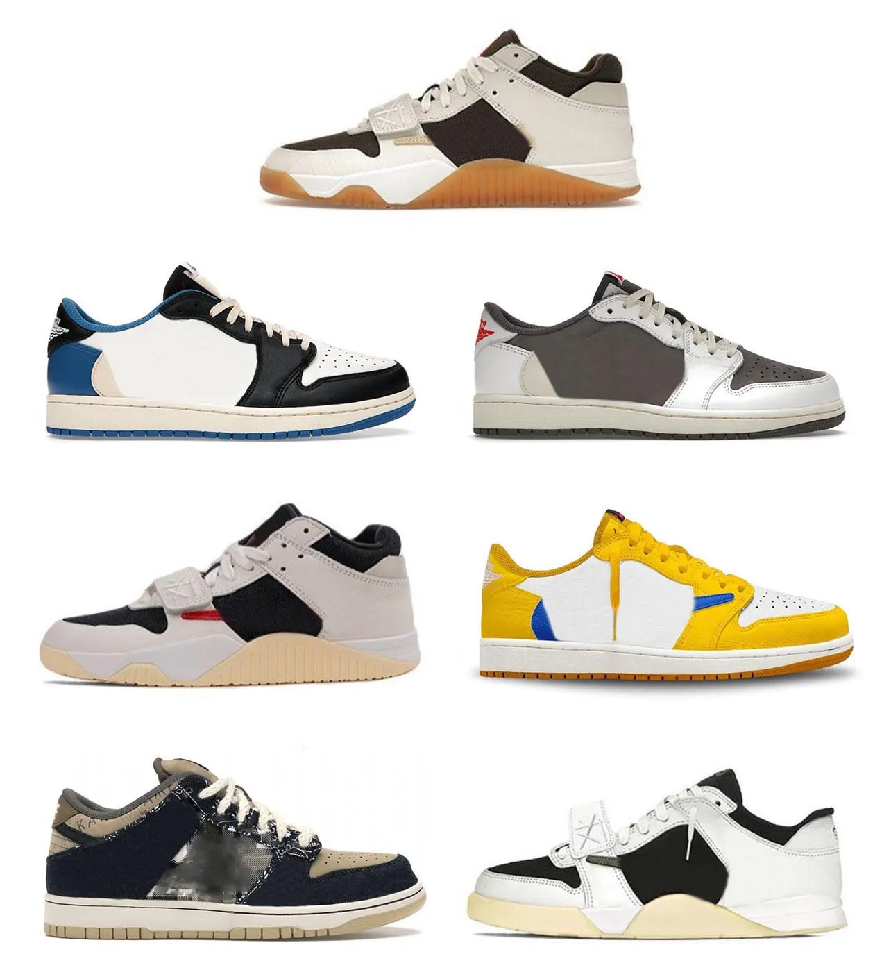 Jumpmans Authentic Low Canary Elkins Shoes Ts Sail Fragment Golf Olive Black Phantom 1s Reverse Mocha Cactus Jack Men Women Sports Sneakers With Box