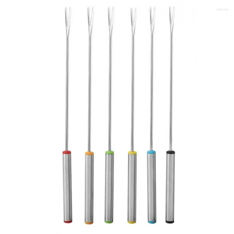 Forks Set Stainless Steel Chocolate Fork Cheese Pot Fruit Dessert Fondue Fusion Skewer Kitchen Tools