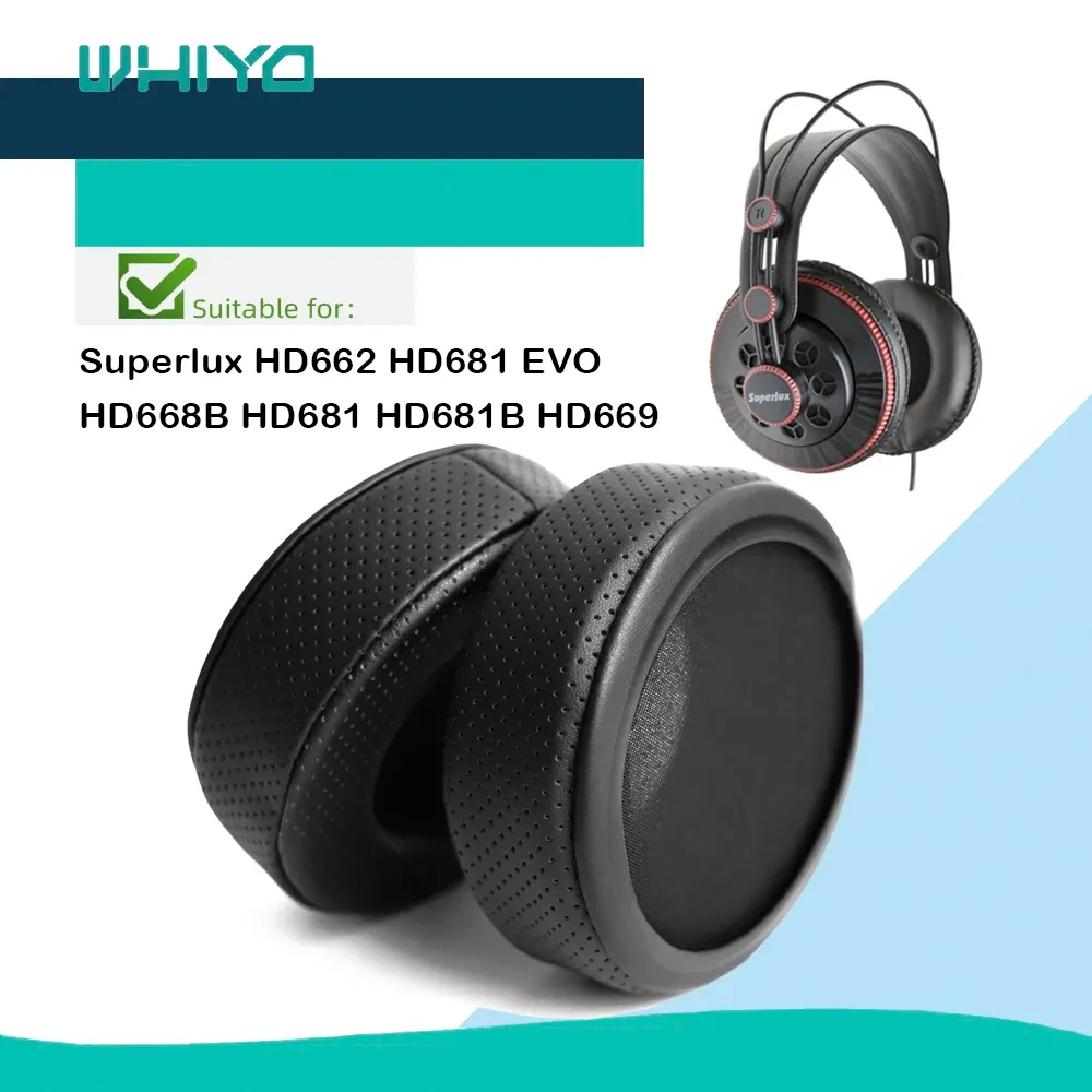 Accesorios Almohadillas de repuesto Whiyo para auriculares Superlux HD662 HD681 EVO HD668B HD681 HD681B HD669 Funda acolchada Orejeras de terciopelo