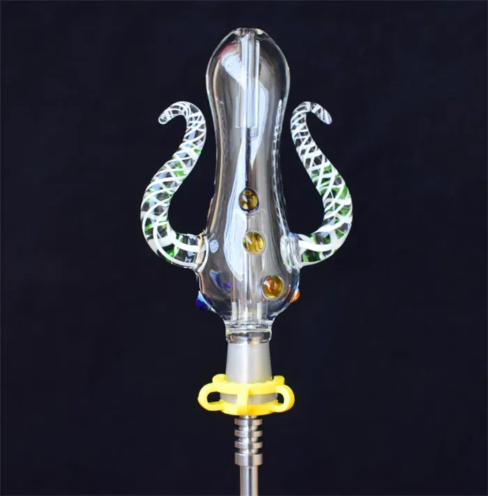 2021 NEW Version 5.0 NC Set Octopus Design 14mm NC Kit with titanium nail mini Glass Water Pipes Bong