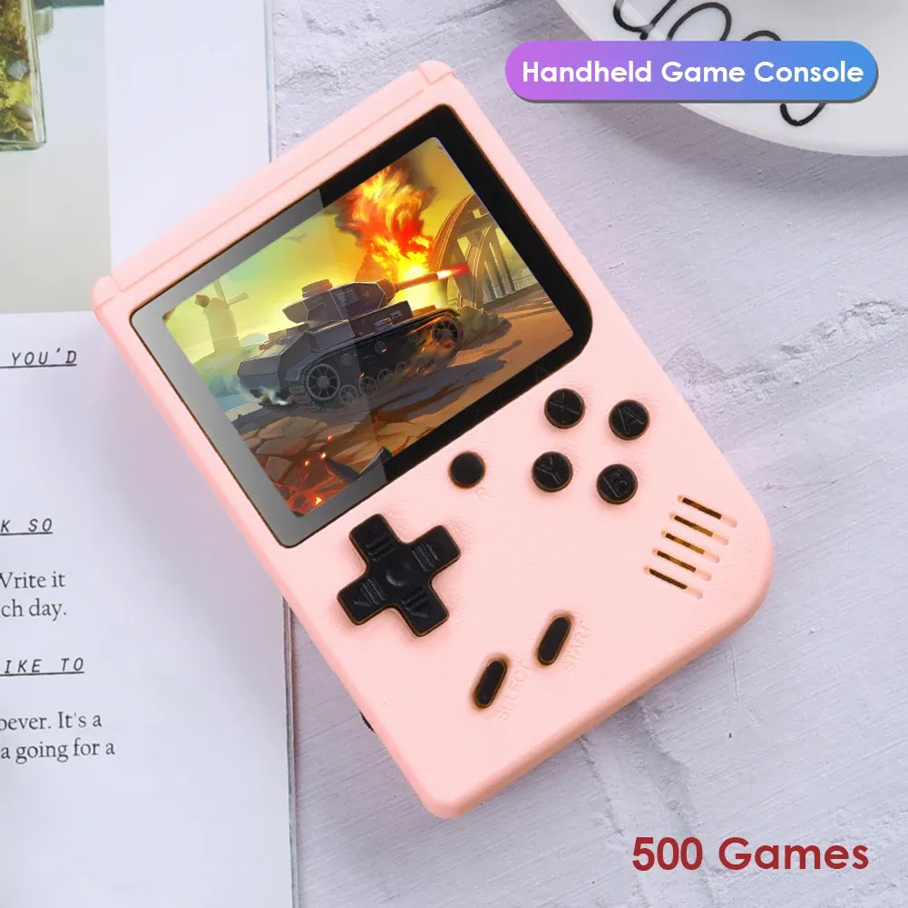 Giocatori retrò console per videogiochi portatili incorporati da 500 pollici da 3 pollici di gioco classico giocatore di gioco 1020Mah per bambini e adulti