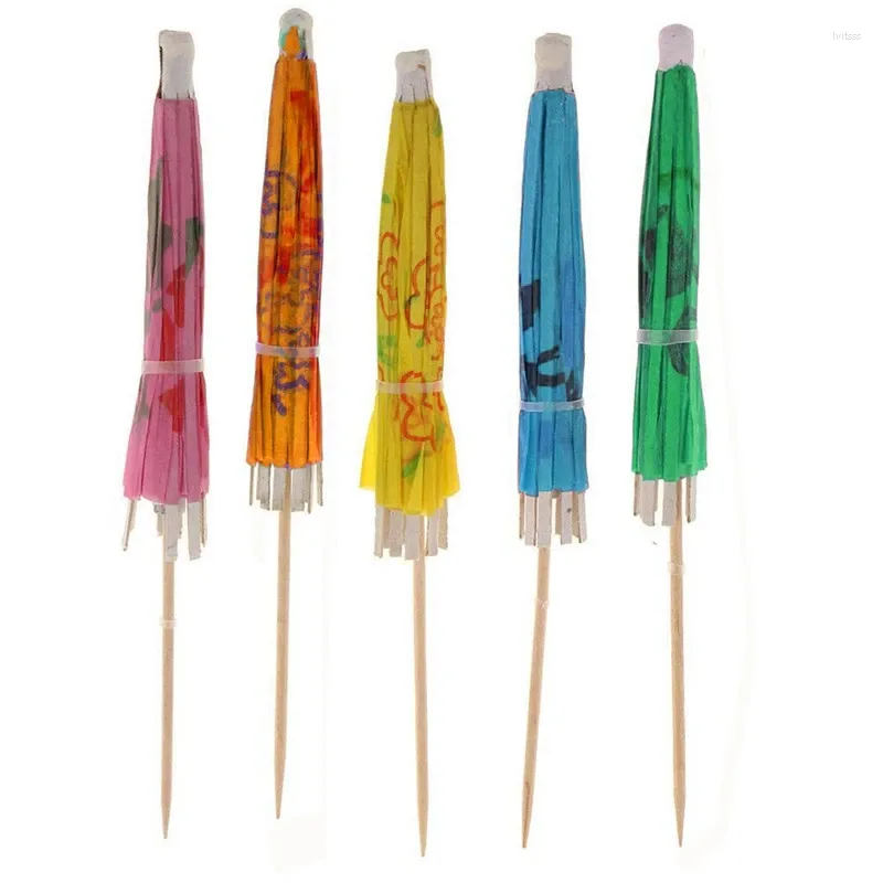 Forks 200PCS Cocktail Umbrella Picks Assortments Easy Install To Use
