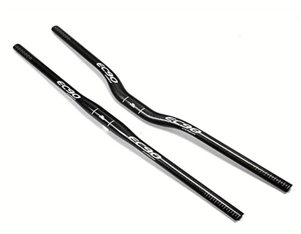 Manubrio per bicicletta EC90 760mm Manubrio piatto per MTB in carbonio Manubrio per riser piatto in carbonio nero Manubrio per mountain bike Mountain FlatRiser 3K1479459